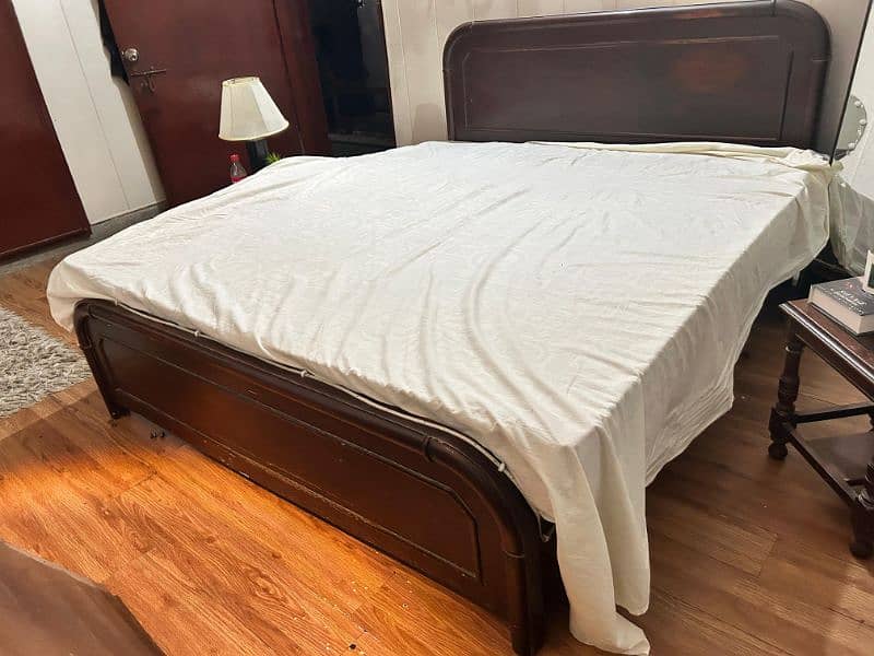 Double Wooden Queen Bed 7