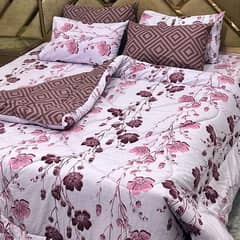 Stylish Cotton Printed Razai Set 6 Pcs for Double Bed