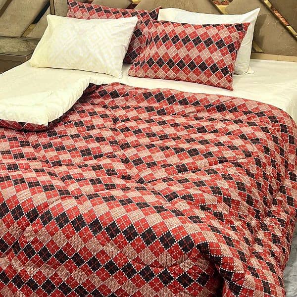 Stylish Cotton Printed Razai Set 6 Pcs for Double Bed 4