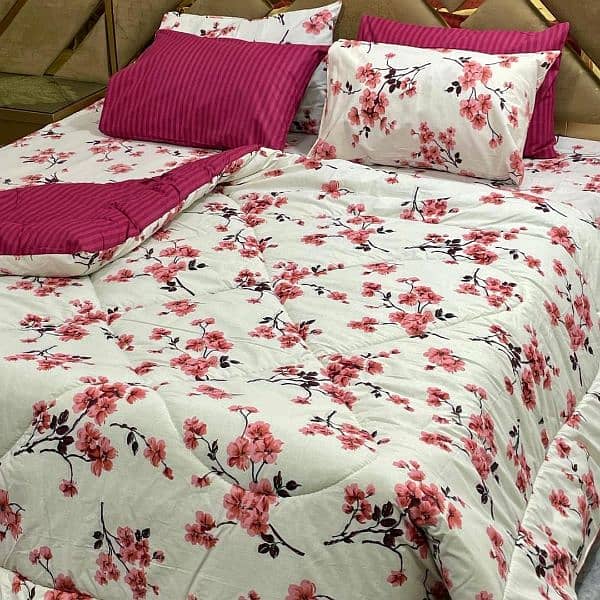 Stylish Cotton Printed Razai Set 6 Pcs for Double Bed 8