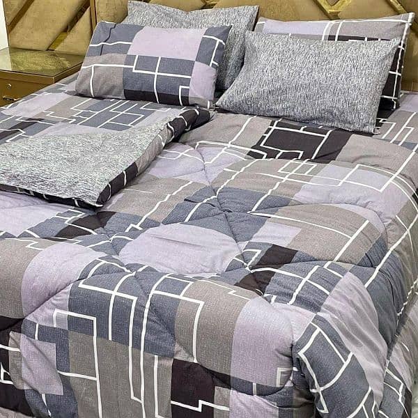 Stylish Cotton Printed Razai Set 6 Pcs for Double Bed 9