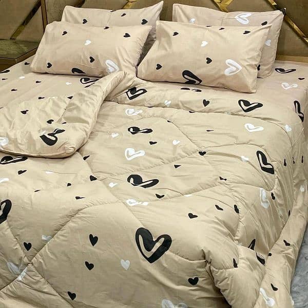 Stylish Cotton Printed Razai Set 6 Pcs for Double Bed 12