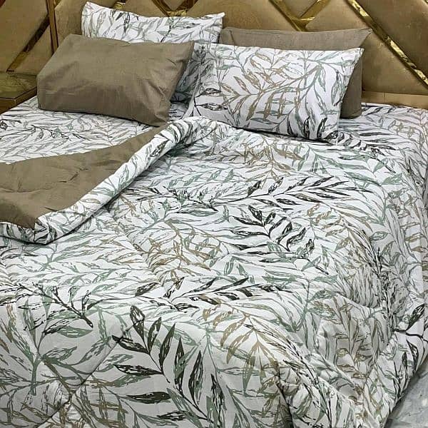 Stylish Cotton Printed Razai Set 6 Pcs for Double Bed 16