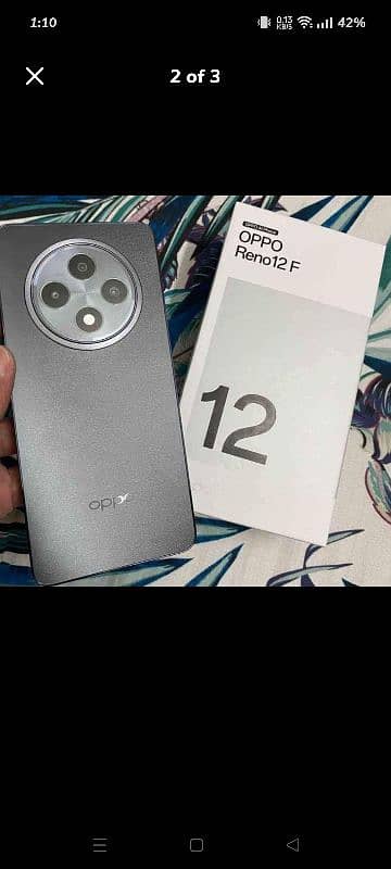 Oppo reno 12 F 8h4 ram 256gb 10 by 10 condition with box and charger 0