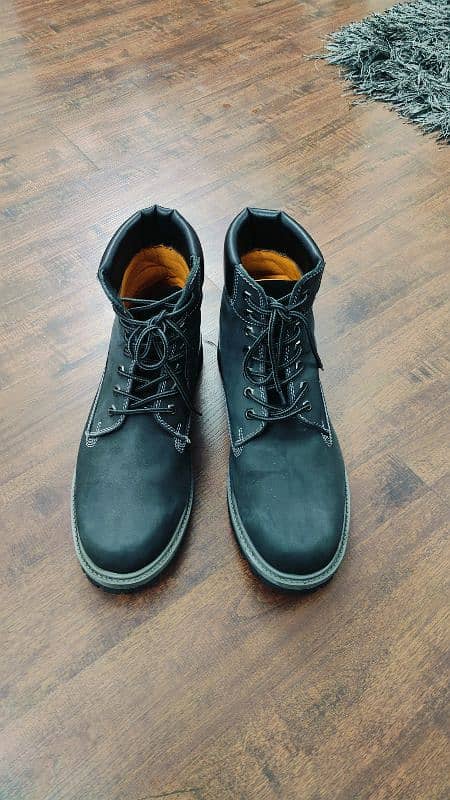 Black PURE LEATHER Boots(Lark & Finch)(Top Quality) 3