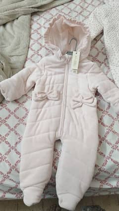 heavy covered full body suit for winter for 9 to 12 month baby girl