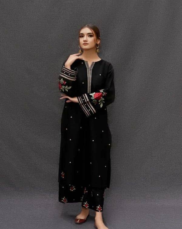 *Jazmin Most Hit Article Embroidered Khaddar 2Pc* 10