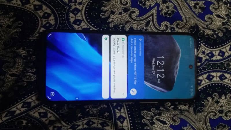 infinix hot 12 play condition 10/10 mobile box damage little but 2