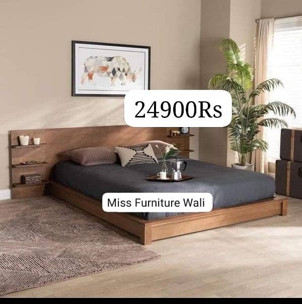 lawhight platform beds with side tables 4