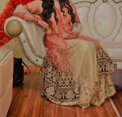 Frock style gown ,lehnga and dupatta