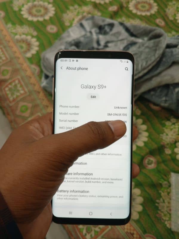 Samsung S9 plus 256gb clean display 3