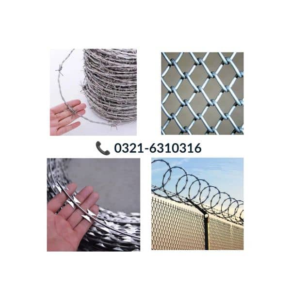 chain link fence razor wire barbed wire Security mesh welded Jali 0