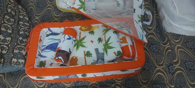 Baby Bouncer Basinnet Gultaaz, 9 Pcs Baby Bedding Set, Baby Bed 10