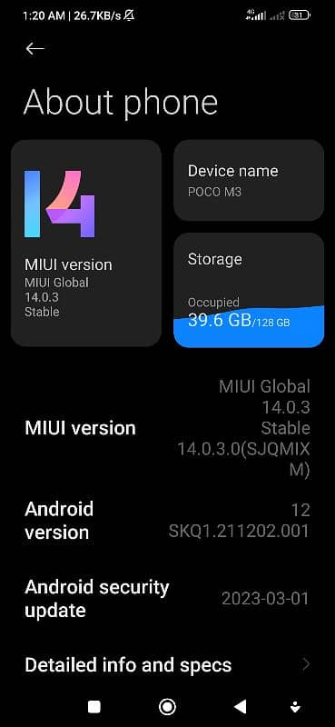 Poco m3 panel change ache wala lagaya ha 4+2ram. 128gb memory 4