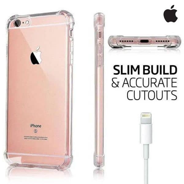 Clear Transparent Tough Case Mobile Cover - IPhone 6/s Plus 0