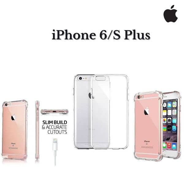 Clear Transparent Tough Case Mobile Cover - IPhone 6/s Plus 3