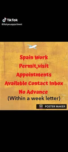 Italy Spain work appointment available