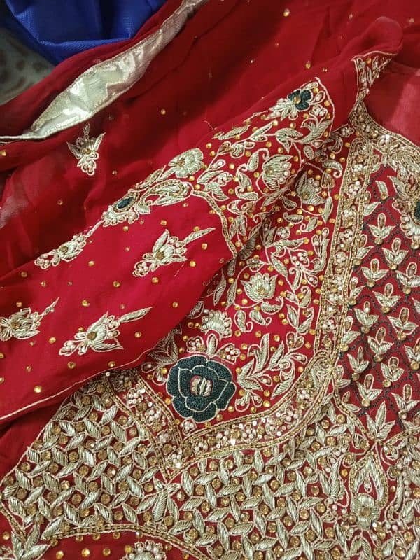 Wedding lehnga zari work 5