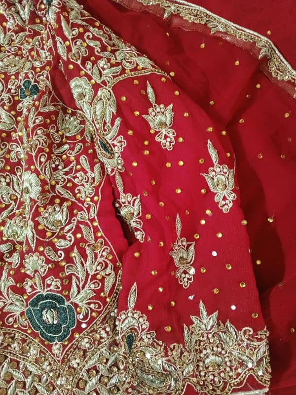 Wedding lehnga zari work 6