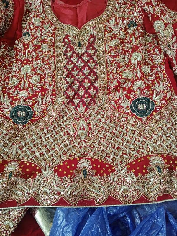 Wedding lehnga zari work 7