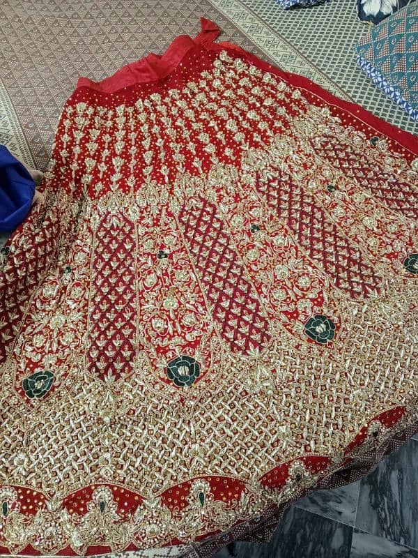 Wedding lehnga zari work 11