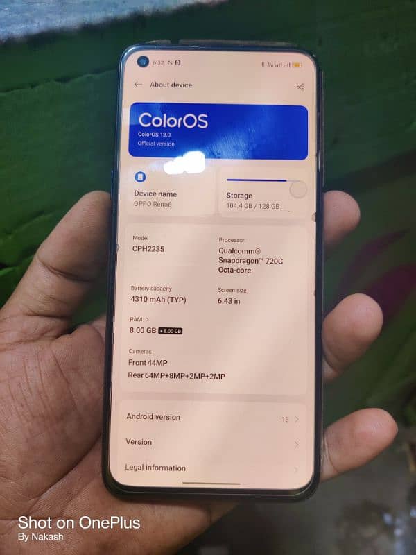 Oppo Reno 6 best working mobile for sale 3