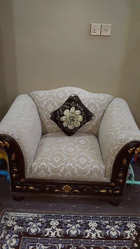 5 seater sofa set khakhi colour 3