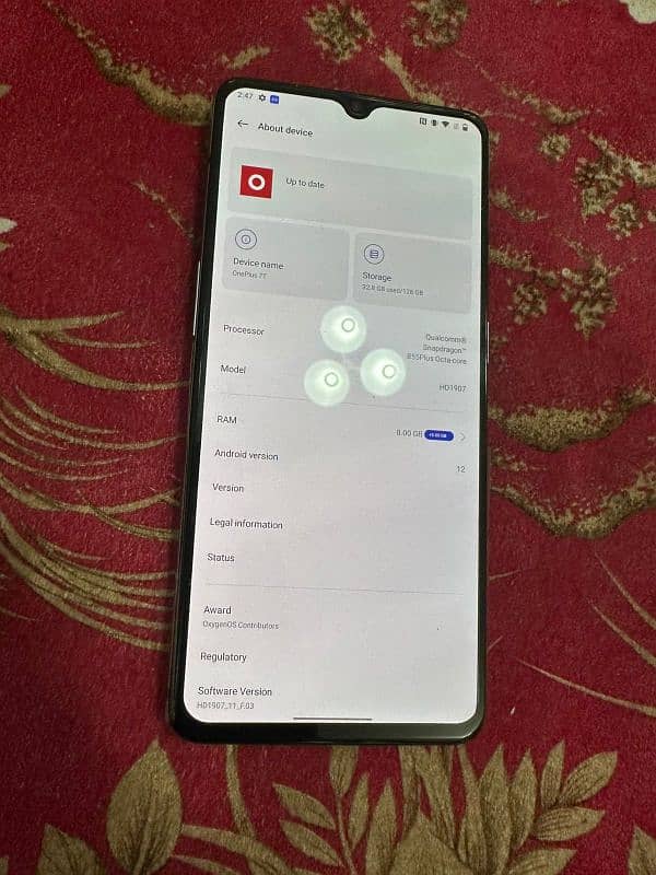 one plus 7t single sim pta approved for sale read add plz 2