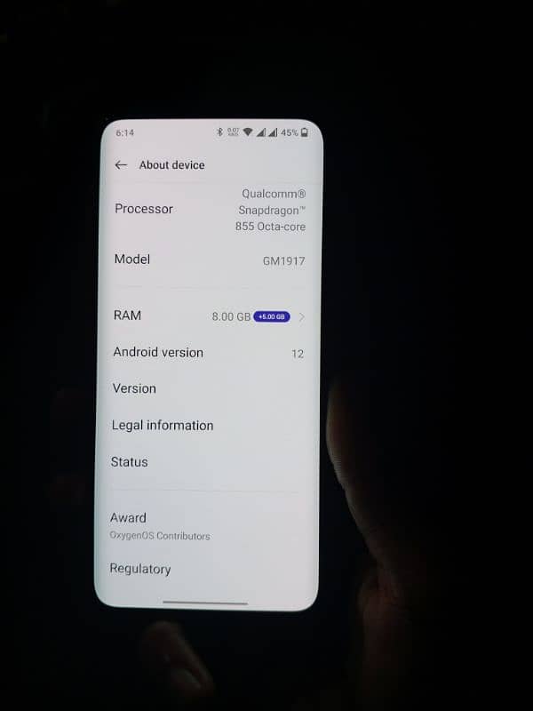 Oneplus 7pro 5g 8/256 Pta approved 9