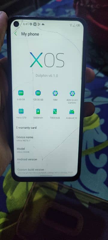 Infinix note 7 6gb 128gb with box all ok exchange possible 4