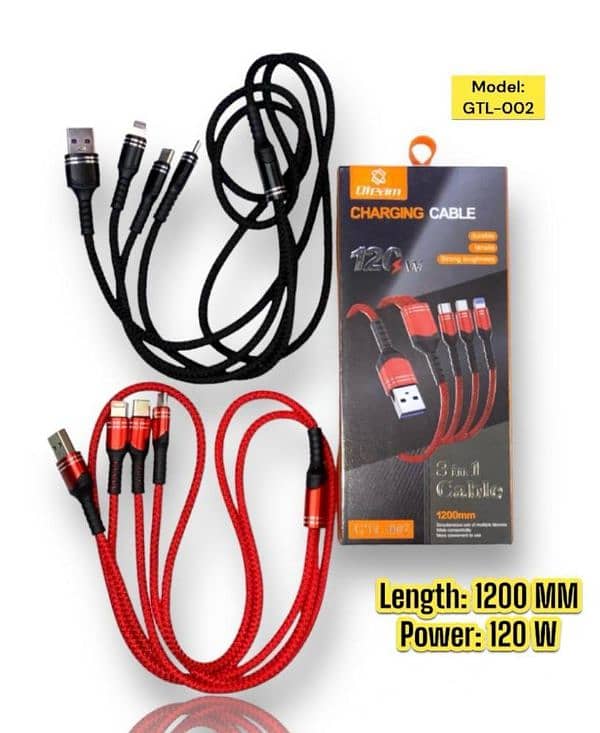 3 in 1 Mobile Charging Cable 4