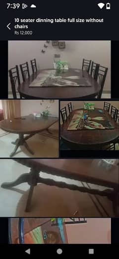 dinning table without chairs