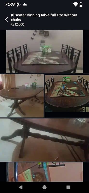 dinning table without chairs 0