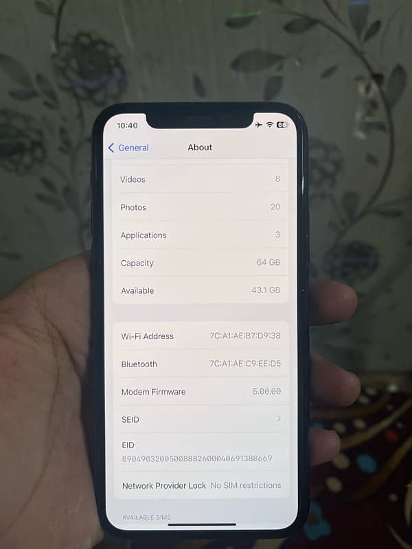 IPHONE 11 PRO NON PTA 64 GB SIM AND WHATSAPP 03414179909 14