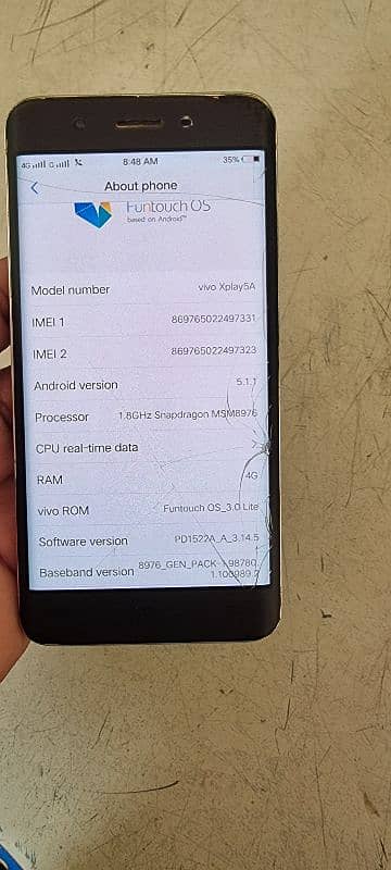 vivo xplay5A indian model 4/128 exchange possible 6