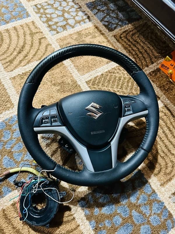 suzuki carbon fiber steering swift cultus 1