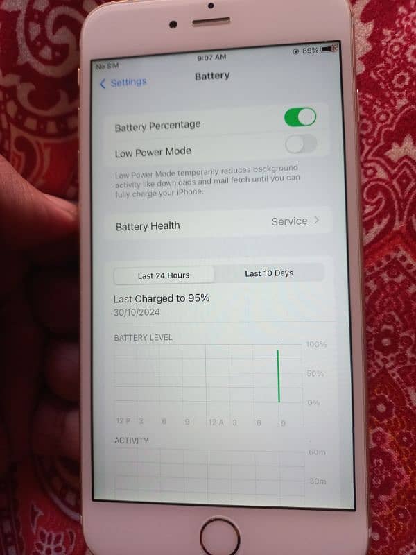 Iphone 6S plus 16 GB PTA approved with box sirf cable ha 3