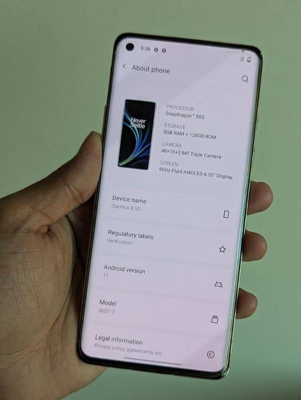 One Plus 8 8GB 128GB 6
