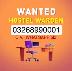 permanent job for Female warden/ manager in girls hostel