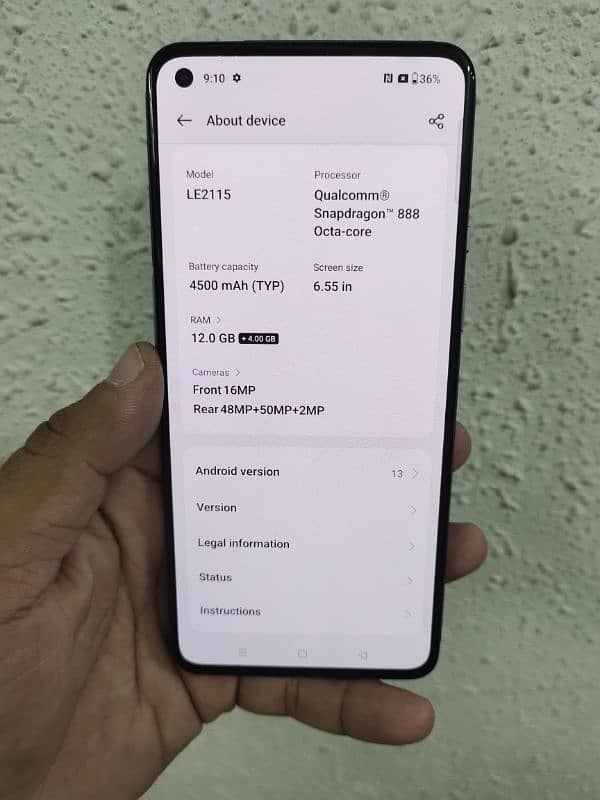 OnePlus 9 12/256 . Dual Sim Approved 8