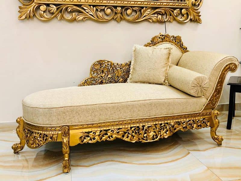 chinioti golden deewan/chinioti brown deewan/2 seater designer sofa 1