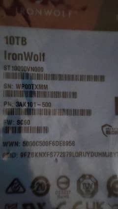 Seagate 10TB IronWolf New in Warranty for Sale