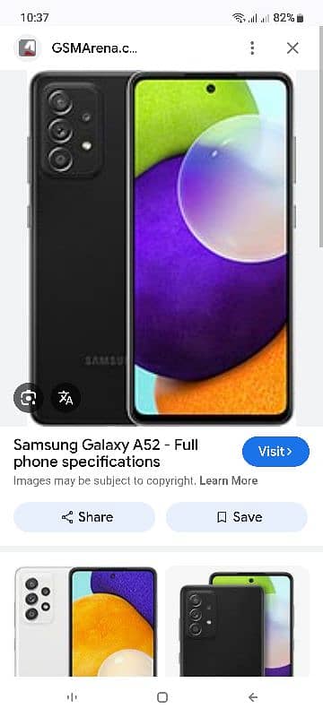 Samsung galaxy A52 0