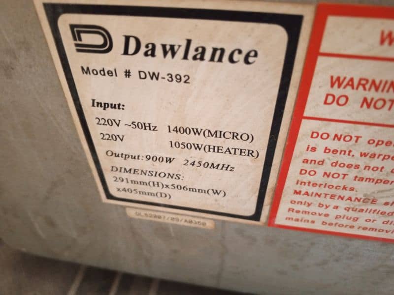 Dawlance microwave oven 7