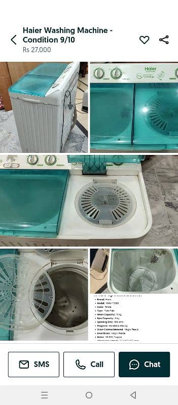 Haier Washing machine semi automatic condition 9/10 0