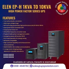 ELEN UPS 1 KVA to 120 KVA  brand new available