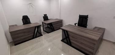 "Premium Executive Office Tables with Side Tables