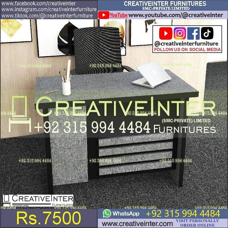 Metal Office table study desk chair computer staff working workstatio 1