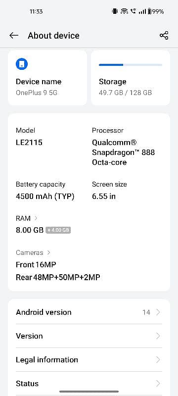 one plus 9 5G 2