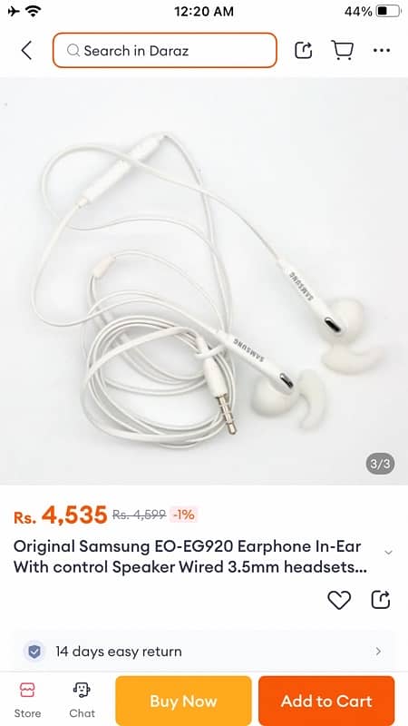 Original Samsung EG-920 Handsfree in White Color. 0